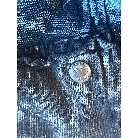 KANJI COLLECTION 2XL‎ Mens Acid Wash T-shirt Sequined Back Patch Black Skate - Picture 6 of 15